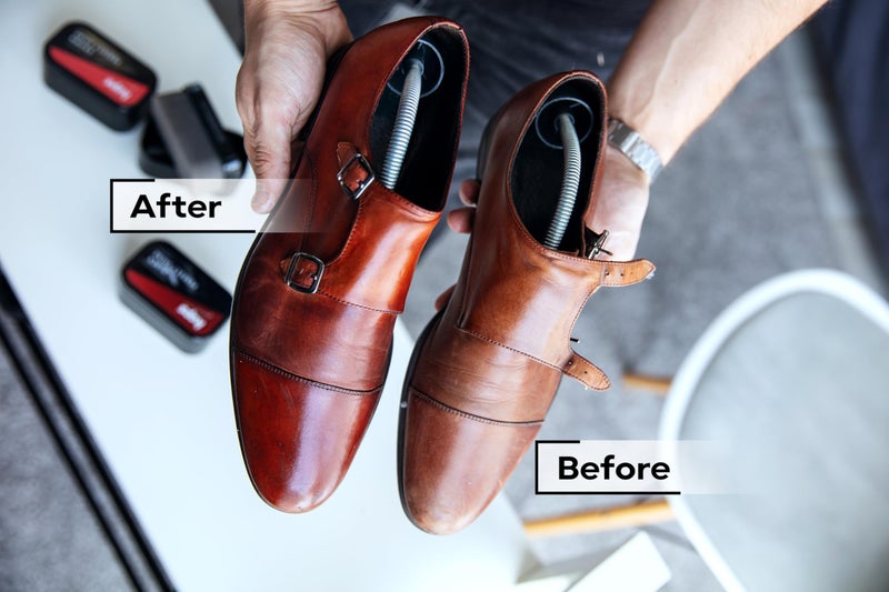 Kaps Shoe Shine Sponge - Instant Black Shoe Shiner - Shoe Polish Sponge for Leather Shoes, Boots & Leather Accessories | Premium Leather Care Product - Shoe Shine Without Polishing - Image 2